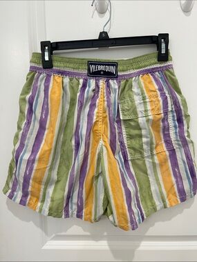 Vilebrequin Swim Trunks-Men’s-Green, Yellow & Purple